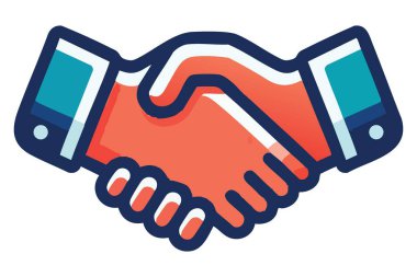 Profesyonel işbirliği için iş tokalaşma anlaşması ortaklığı simgesi