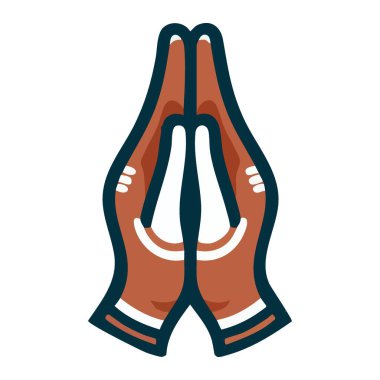 Dua Eden Eller Çizim Vektörü Barış ve Ruhsal Tasarım