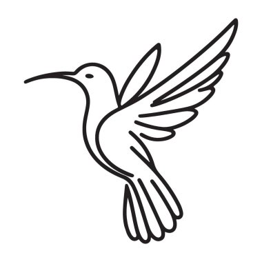 Zarif Sinekkuşu Vektör İllüstrasyonu Doğanın İlham Verdiği Bir Element