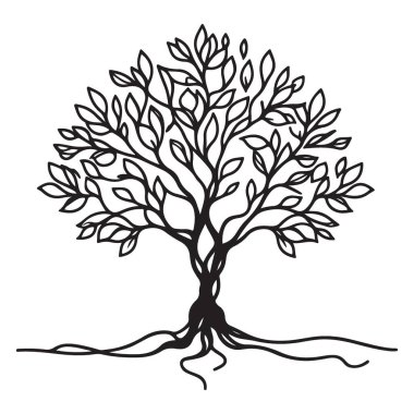 Yaşam Vektörü İllüstrasyon Ağacı Büyüme ve Bağlantının Sembolü