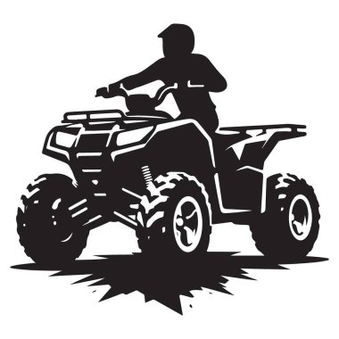 Off Road Adventures için ATV Quad Bisiklet Vektörü Görünümü