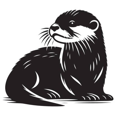 Doğa ve Vahşi Yaşam Projeleri için Büyüleyici Su Samuru Görüntü Vektörü