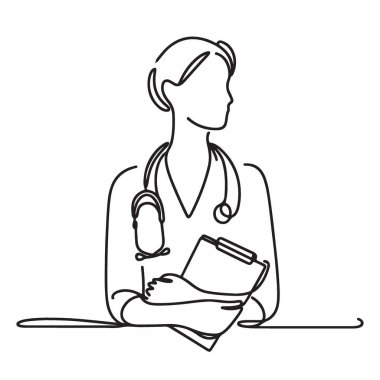 Pano Vektör Hattı Sanat Sağlığı Profesyonel Tasarımı Doktoru