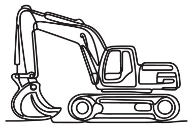 İnşaat Malzemeleri için Kazı Vektörü Çizgisi Resim Tasarımı