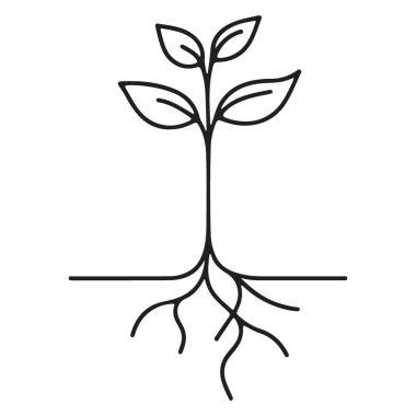 Tohum Yetiştirme Süreci Çizgisi Tarım için Sanat Vektörü İllüstrasyonu