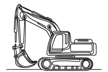İnşaat endüstrisi için kazıcı makine vektör çizelgesi sanatı