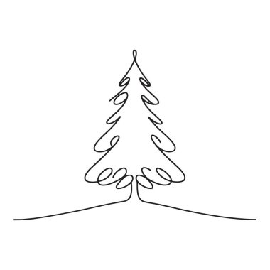 Tatil Projeleri için Basit Noel Ağacı Tasviri
