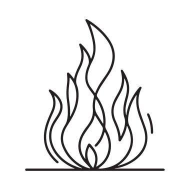 Dinamik Alevler Silueti Grafik Yanan Sıcak İzole Sanat Tasarımı