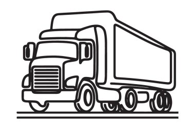 Lojistik Tasarım için Ağır Görev Kamyonu Taşımacılık Çizimi