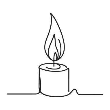 Minimalist Mum Alevi İllüstrasyonu Umut ve Anı Vektörünü Sembolize Ediyor