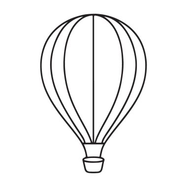 Sıcak hava balonu simgesini, anahat stili