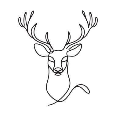 Görkemli Geyik Başı Bir Hat Vahşi Yaşam ve Doğa 'yı Sembolize Ediyor