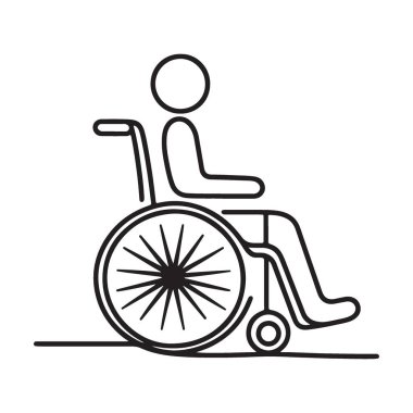 Tekerlekli Sandalye Silüet Vektör Görüntü Erişilebilirliği ve Özel Tasarım