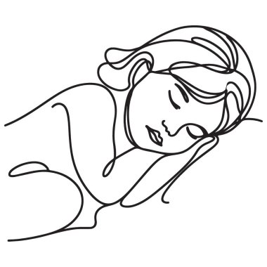 Huzurlu Uyuyan Kadın Görüntü Serenity ve Dinlenme