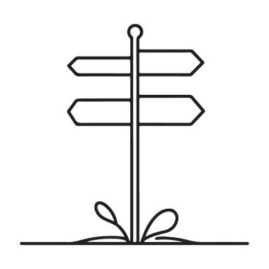 Siyah Ok göstergeleriyle Yön İmzalama İşareti