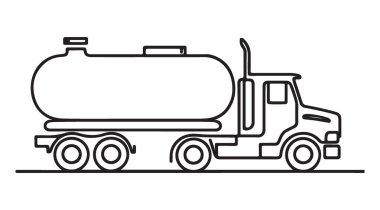 Yakıt Tankeri Kamyonu Silueti Resim Taşımacılık ve Lojistik TemasıName