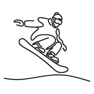 Snowboard Maceraları Kış Sporları için Heyecanlı İllüstrasyon