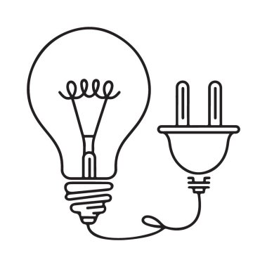 Fiş Resimli Ampul Enerji Verimliliği Vektör Sanatı Sunar