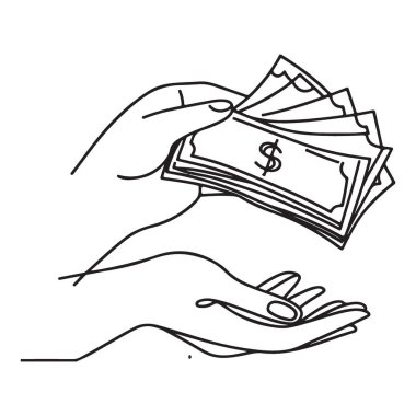 Minimalist Eller Para Tutma Resimleri Finans ve Verme Konsepti