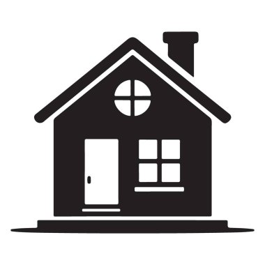 Web Tasarımı için Ev Silueti Simgesi Simge Çizim Vektörü