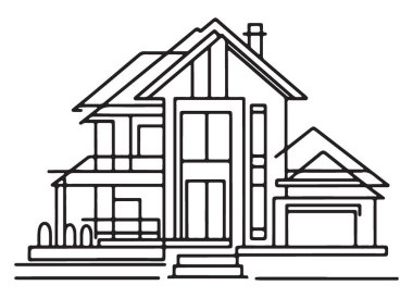 Modern Ev Tasarımı Çiziminin Mimari Çizimi