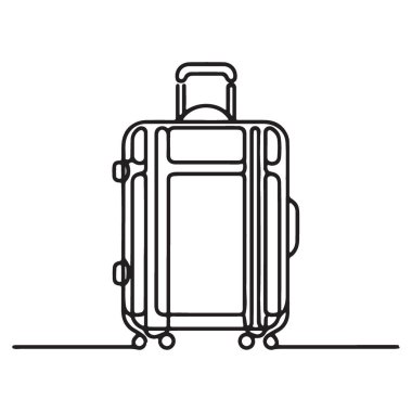 Çanta ana hatları vektör tasarımı seyahat yolculuğu modern tarz sanat