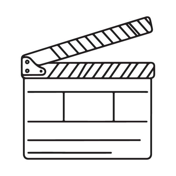 Movie Clapper Board Illustration Used in Film Production Black Vector