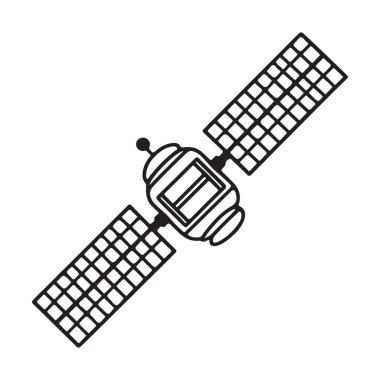 Uydu Vektör İllüstrasyonu Modern Uzay Teknolojisi Tasarımı Grafiksel