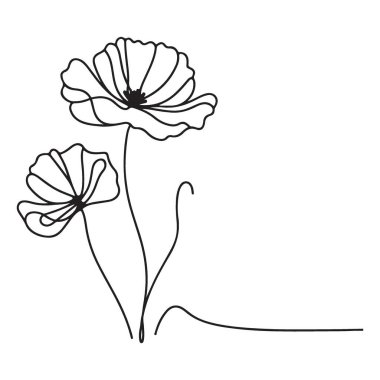 Zarif Çizgi Sanat Çiçek Tasarım Vektörü ResimleriName