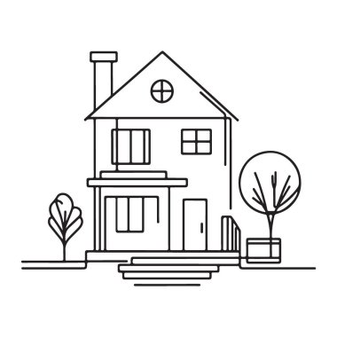 Ev dekorasyonu için Satır Sanatıyla Büyüleyici Ev Resimleri