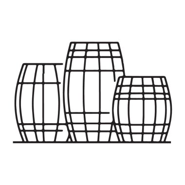 Üç Varil Resimleri Şarap Mahzeninde Sıvı Yaşlanma Depolama