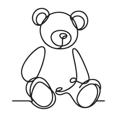 Sevimli Oyuncak Ayı Süslü Çizim Çocuk Dekorasyonu Sanatı