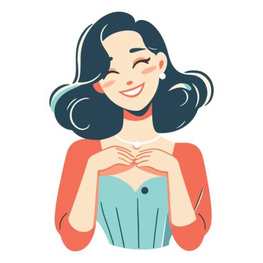 Gülümseyen Kadın Portresi Minnettarlık ve Takdir Resimleri