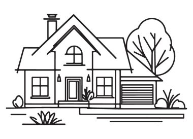 Basit Modern Ev Hattının Sanat Resimleri Konut Tasarımı