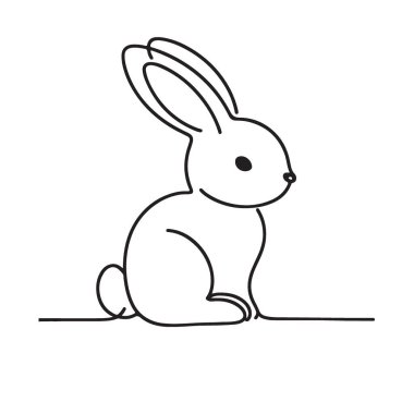 Sevimli Tavşan Silüeti Çizgisi Sanat Yönetmeni ResimleriName