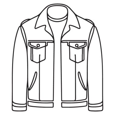 Klasik klasik kot ceket tasarım tasarım çizimi tasarımı şablonu