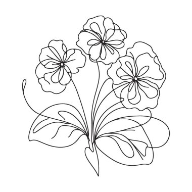 Zarif Çiçek Çiçeği Düzenlemesinin Süslü Çizgisi
