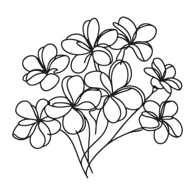 Güzel Çiçek Düzenleme Hattı Sanat Vektörü İllüstrasyon Şablonu İndirmesi