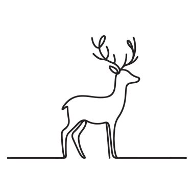 Görkemli Geyik Silüeti Özet Çizimi Zarif bir Vahşi Yaşam Sanatı