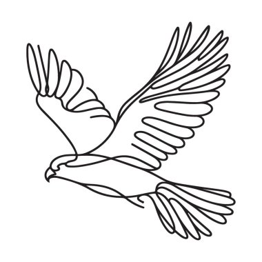 Görkemli Şahin Silueti Yükselen Vektör Resmetme Grafik Tasarım Elemanı