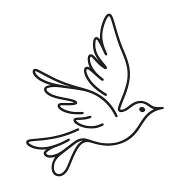 Zarif Güvercin Hattı Barış ve Özgürlük için Sanat İllüstrasyonu