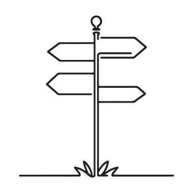 Navigasyon ve Rehberlik için Yön İmza Vektörü ResmiComment