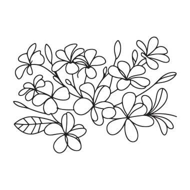 Yaratıcı Tasarımlar ve Projeler için Güzel Çiçek Hattı Sanat İllüstrasyonu