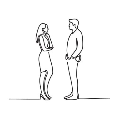 Sohbet Grafik Tasarımında Çiftin Minimalist Çizgi Sanatı ResmiComment