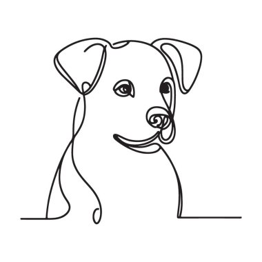 Şirin Köpek Yavrusu Çizim Vektörü Çizimi Basit Sanat