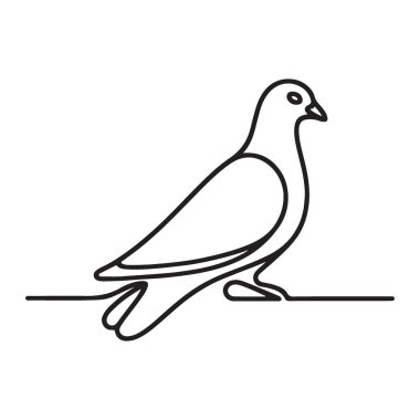 Güvercin ana hatları vektör sanatı barış umudunun bir sembolü