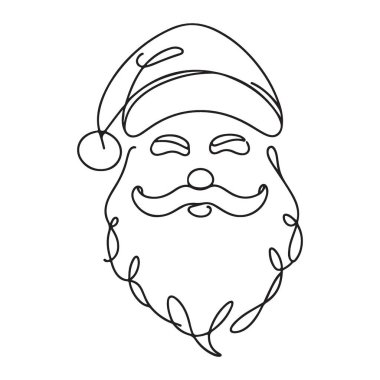 Noel Baba Silueti Sakallı ve Şapkalı Yüz ResimleriName