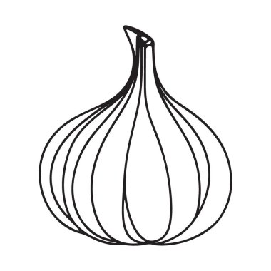Basit Soğan Sebze Devamlılık Çizgisi Sanat Silüeti Vektör Tasarımı