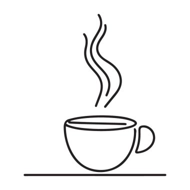 Bir fincan sıcak kahve sergisi tasarımı için mükemmel.