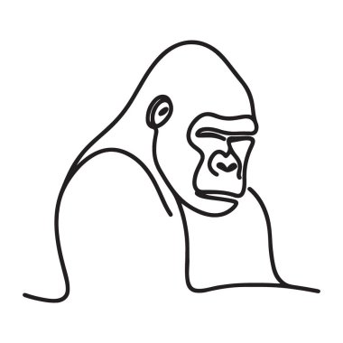 Güçlü goril kenarı çizim çizimi çizimi